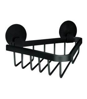 Kleine Wolke Estantería de ducha Rocco triangular negro