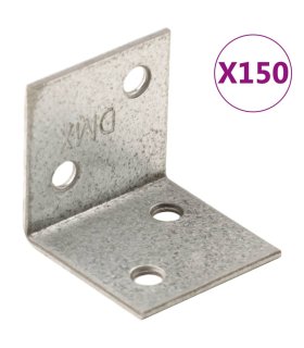 Escuadra angular 150 uds acero galvanizado 2 mm 30x25x30 mm