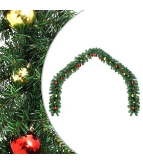 Guirnalda de Navidad decorada con bolas 10 m