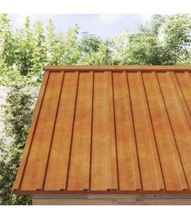 Paneles de tejado 12 uds acero corten oxidado 100x44cm