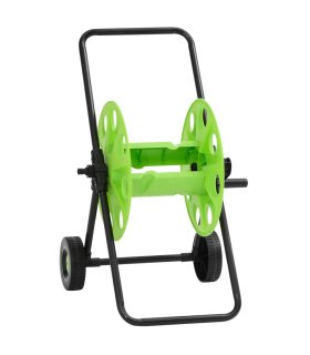 Carreto de rollo para manguera acero verde 60 m 1/2"