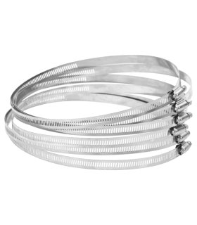 Abrazaderas de manguera 6 uds 91-225 mm acero inoxidable 304