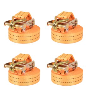 Correas de sujeción de trinquete 4 uds 1 T 6mx38mm naranja