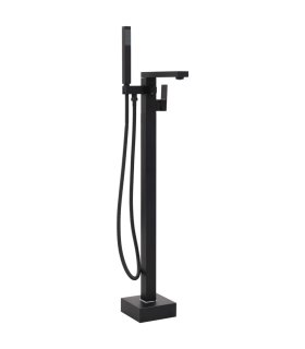 Grifo para bañera de pie acero inoxidable negro 90 cm