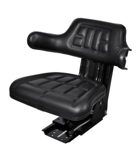 Asiento de tractor con suspensión negro