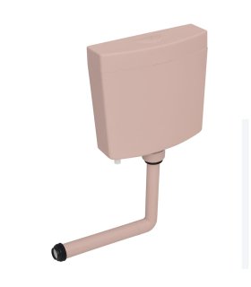 Cisterna de inodoro con entrada de agua inferior salmón 3/6 L