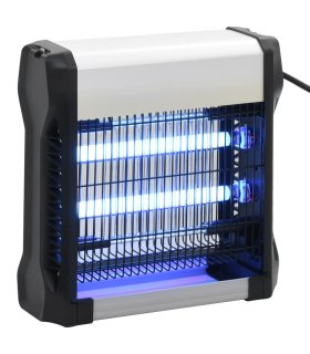 Lámpara antimosquitos de aluminio y ABS negro 12 W