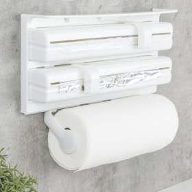 HI Portarrollo de cocina de pared blanco