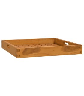 Bandeja de madera de teca maciza 50x50 cm