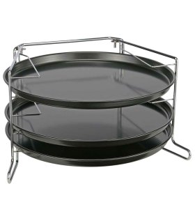 HI Juego para hornear pizza de 4 piezas negro