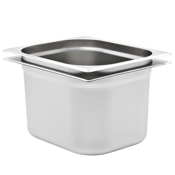 Bandejas Gastronorm 2 unidades GN 1/2 200 mm acero inoxidable