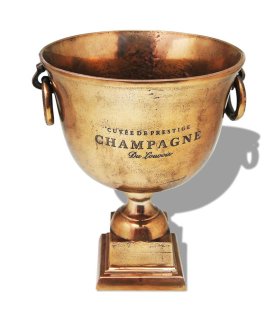 Enfriador de champán copa trofeo marrón cobre
