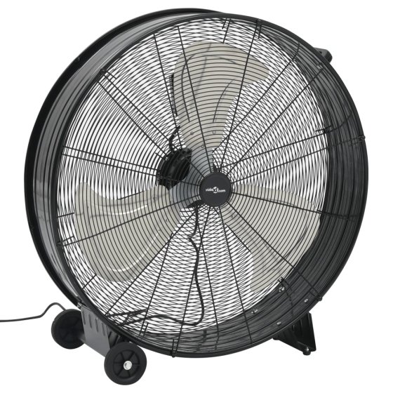 Ventilador de tambor industrial negro 77 cm 187,7 W