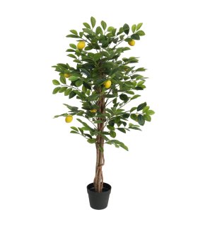 Limonero artificial con 3 troncos PP verde 120 cm