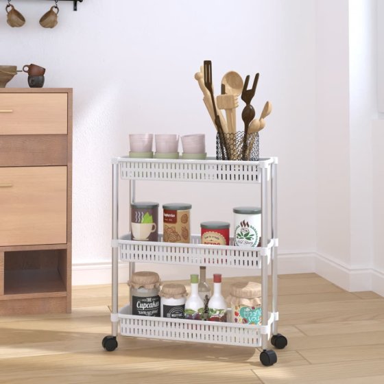 3-Tier aluminum storage cart, home organization