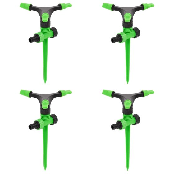 Aspersores giratorios 4 uds verde negro 16x13,5x25,5 cm ABS&PP