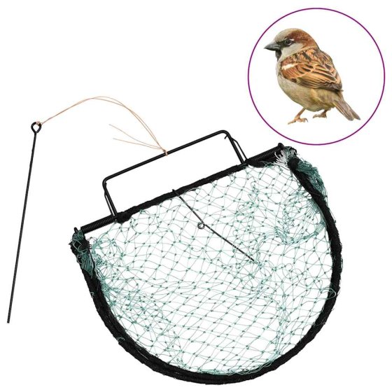 Trampa para pájaros acero verde 30 cm