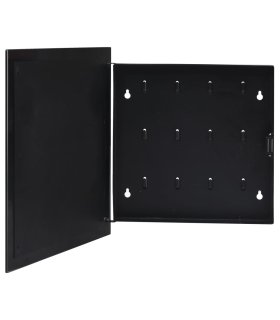 Caja de llaves con tablero magnético negra 35x35x4 cm