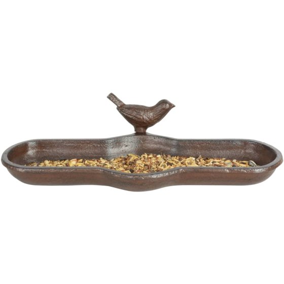 Esschert Design Bañera de pájaros marrón hierro fundido BR25