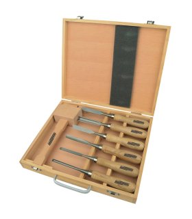 Brüder Mannesmann Set de herramientas para tallar madera 7 pzas 66107