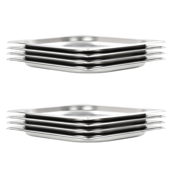 Bandejas Gastronorm 8 unidades GN 1/2 20 mm acero inoxidable