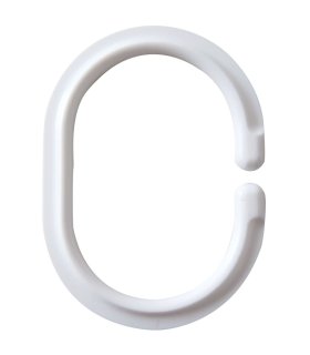 RIDDER Anillas para cortina de ducha blancas 49301