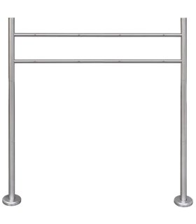 Soporte de acero inoxidable para 2 buzones de exterior