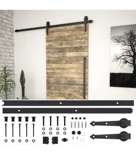 Kit de herrajes para puertas correderas SKIEN acero negro 200cm