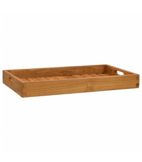 Bandeja de madera de teca maciza 60x35 cm