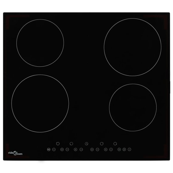 Placa vitrocerámica 4 quemadores control táctil 6000 W
