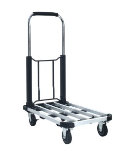 Carrito de transporte plegable de aluminio plateado 150 kg