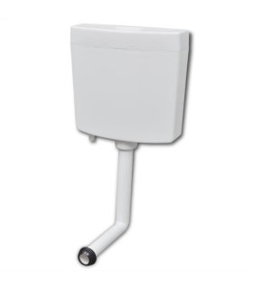 Cisterna de inodoro con entrada de agua inferior blanca 3/6 L