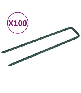 Clavos para césped artificial 100 piezas de hierro forma de U