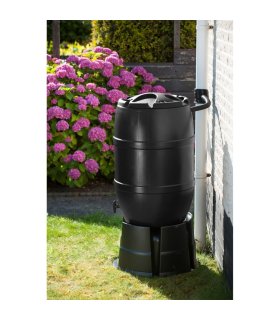 Nature Barril de lluvia 120L 51x81 cm negro