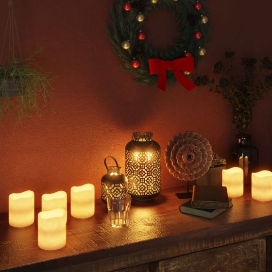 Velas eléctricas LED 24 unidades en blanco cálido