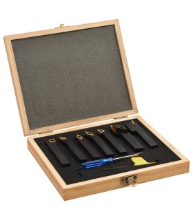 Set de herramientas de torneado indexable 12 pzas 12x12mm 80mm