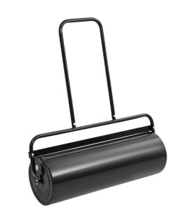 Rodillo para césped con mango acero y hierro negro 63 L