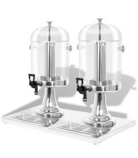 Dispensador de zumo doble acero inoxidable 2 x 8 L