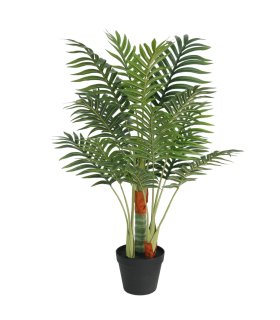 Palmera artificial con 3 troncos PP verde 85 cm