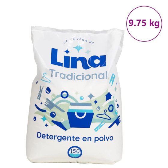 Detergente en polvo para 150 lavados blanco 9,75kg