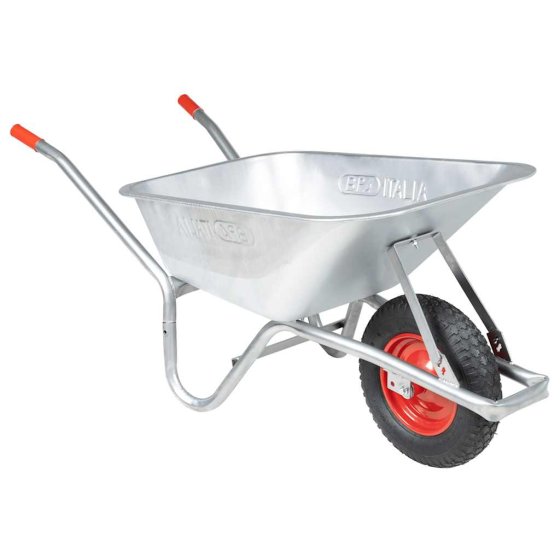 Carretilla 90 L 150 kg acero galvanizado y plástico