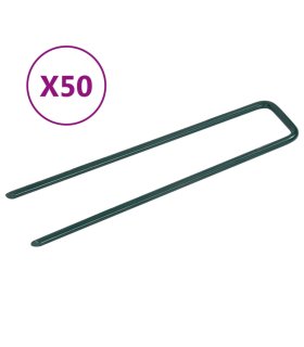 Clavos para césped artificial 50 piezas de hierro forma de U