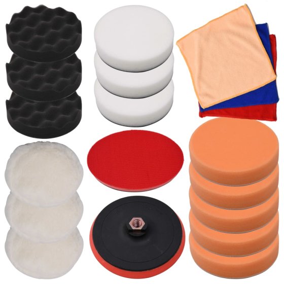 Juego de almohadillas de pulido 18 piezas 150 mm