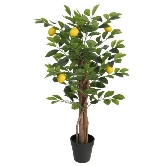 Limonero artificial con 3 troncos PP verde 85 cm