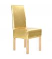Fundas de silla elásticas 6 unidades rectas doradas