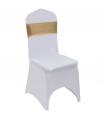 Lazo de silla elástico 25 uds con broche de diamante dorado