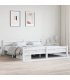 Estructura de cama sin colchón madera maciza de pino 200x200 cm