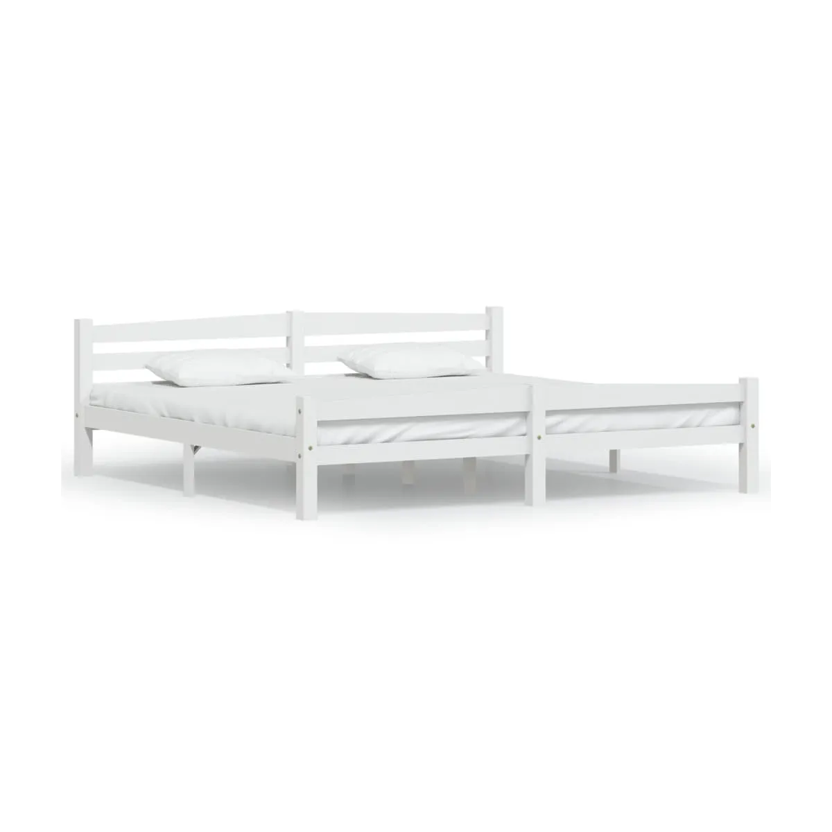 Estructura de cama sin colchón madera maciza de pino 200x200 cm