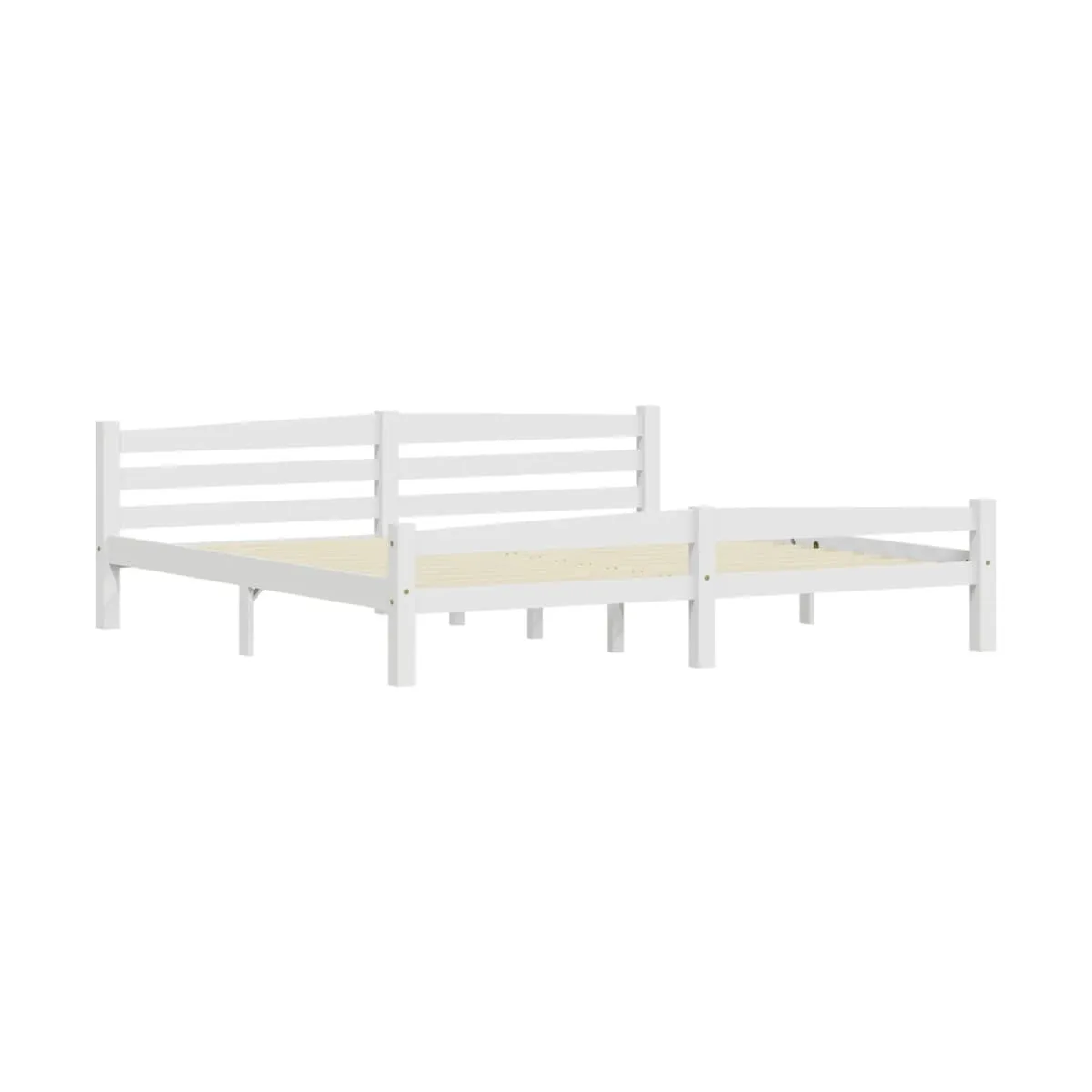 Estructura de cama sin colchón madera maciza de pino 200x200 cm