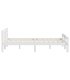 Estructura de cama sin colchón madera maciza de pino 200x200 cm
